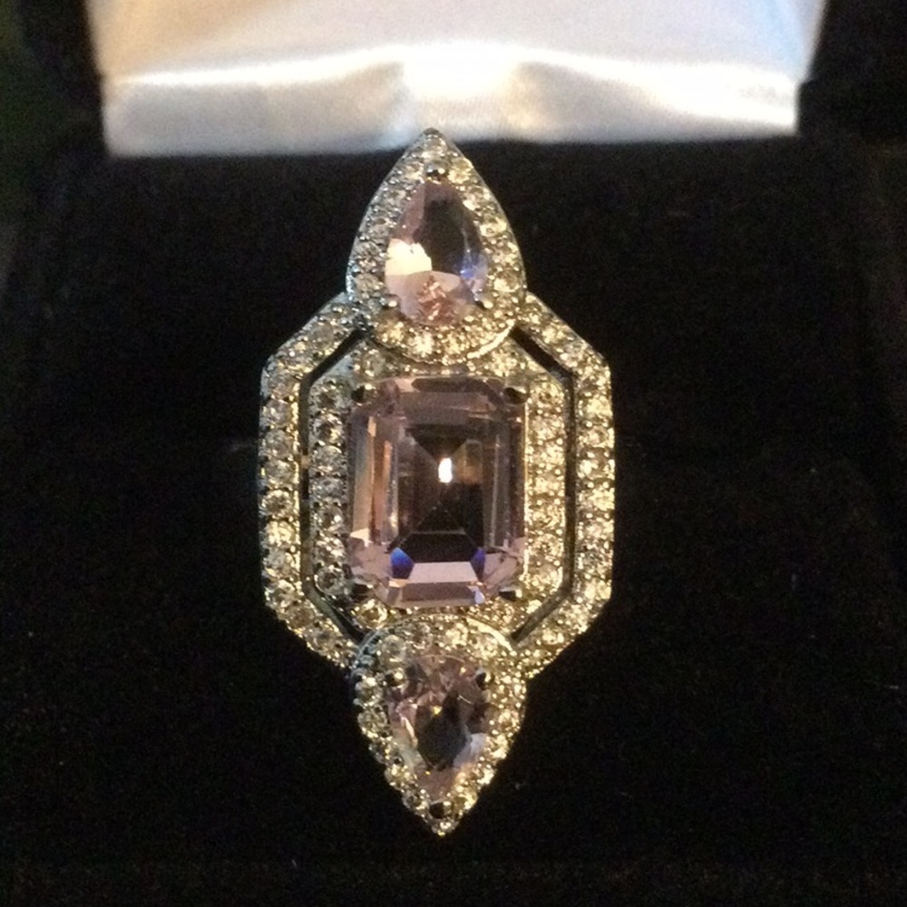 Soft Pink Kunzite Quartz Ring